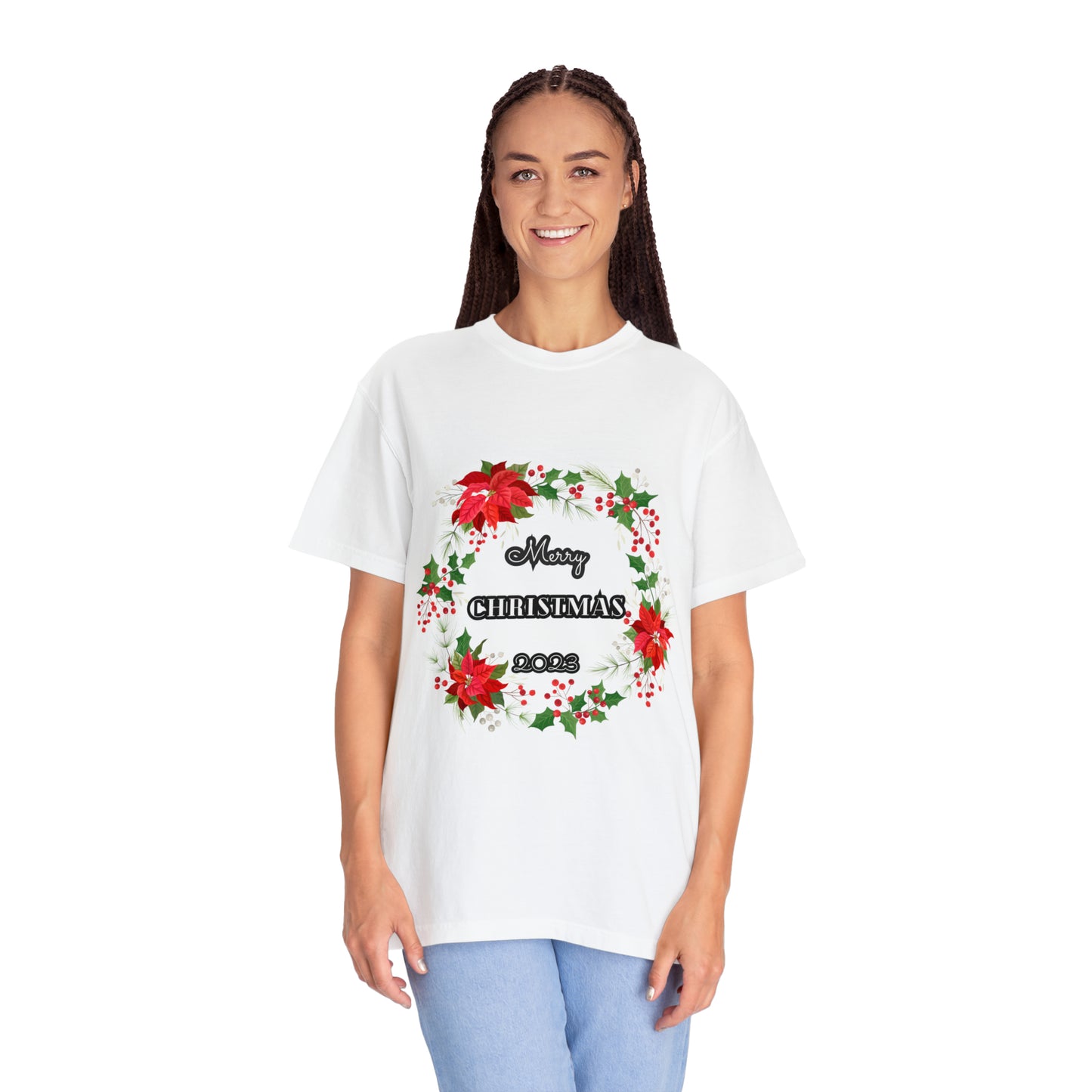 Merry Christmas 2023 Wreath Comfort Colors T-Shirt