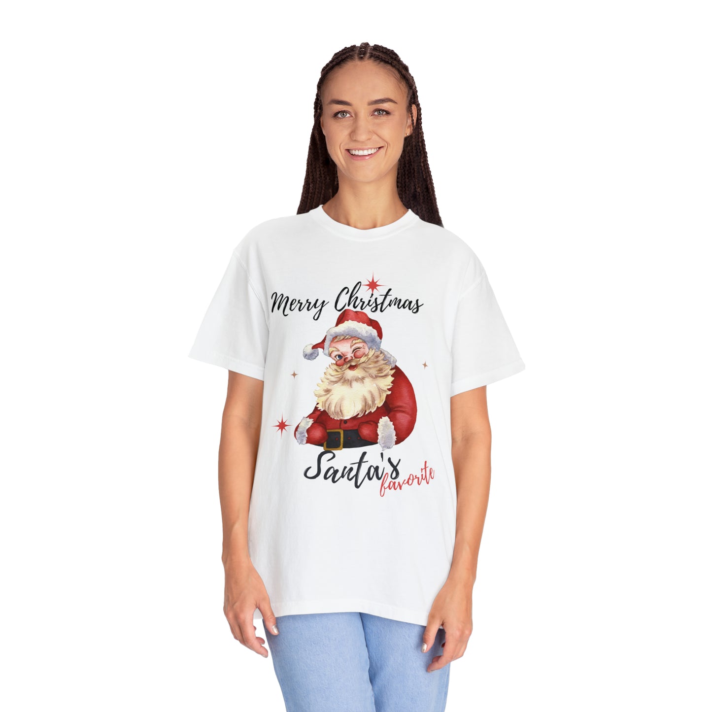 Santa's Favorite Merry Christmas Comfort Colors T-Shirt