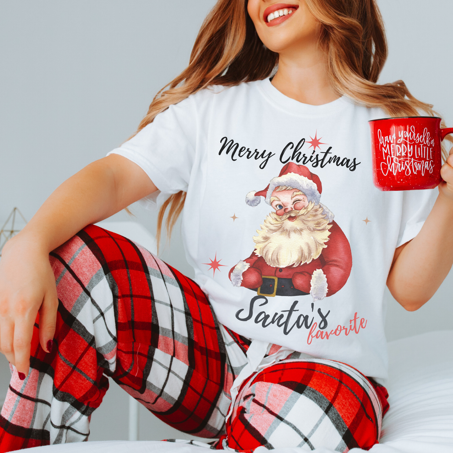 Santa's Favorite Merry Christmas Comfort Colors T-Shirt